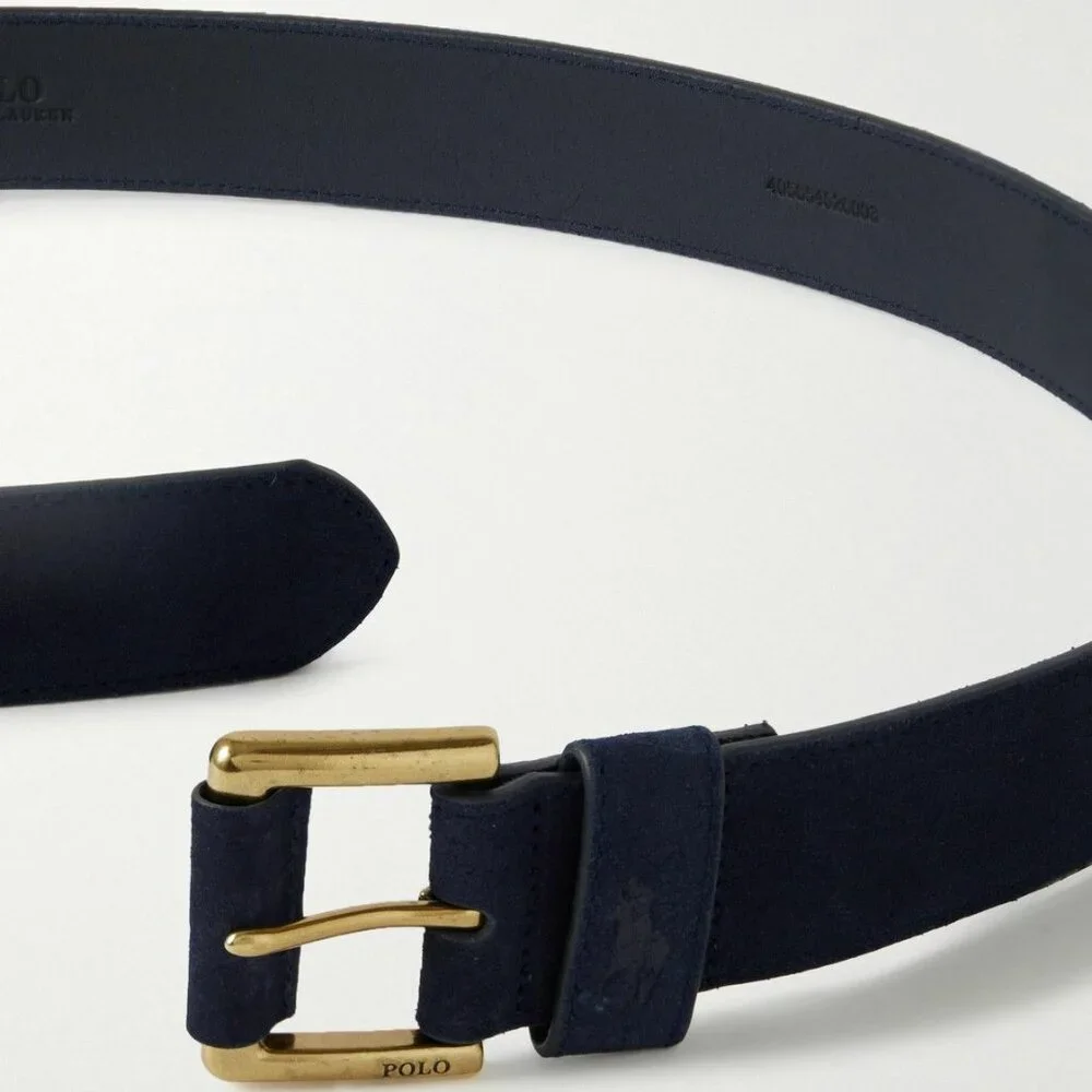 Polo Ralph Lauren Roller-Buckle Signature Pony Suede Belt